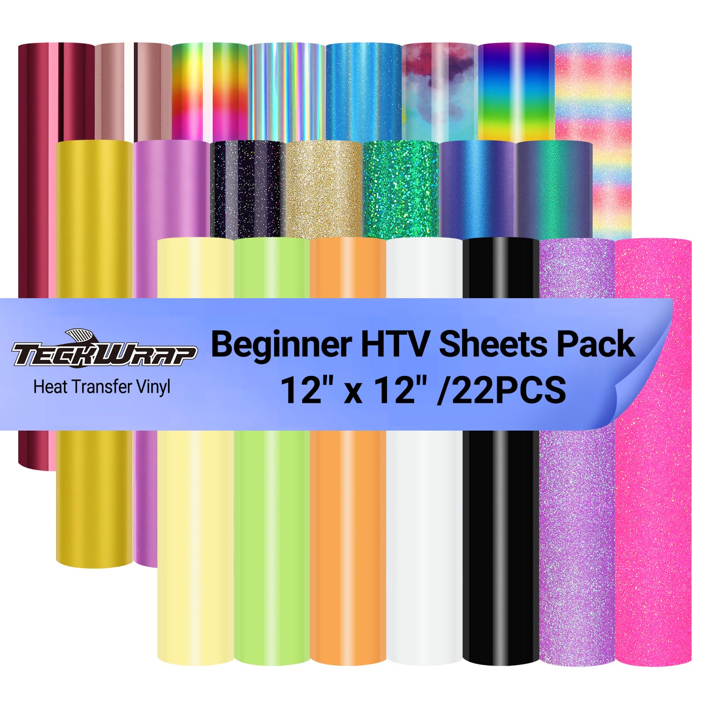Beginner HTV Sheets Pack(22 Pcs)