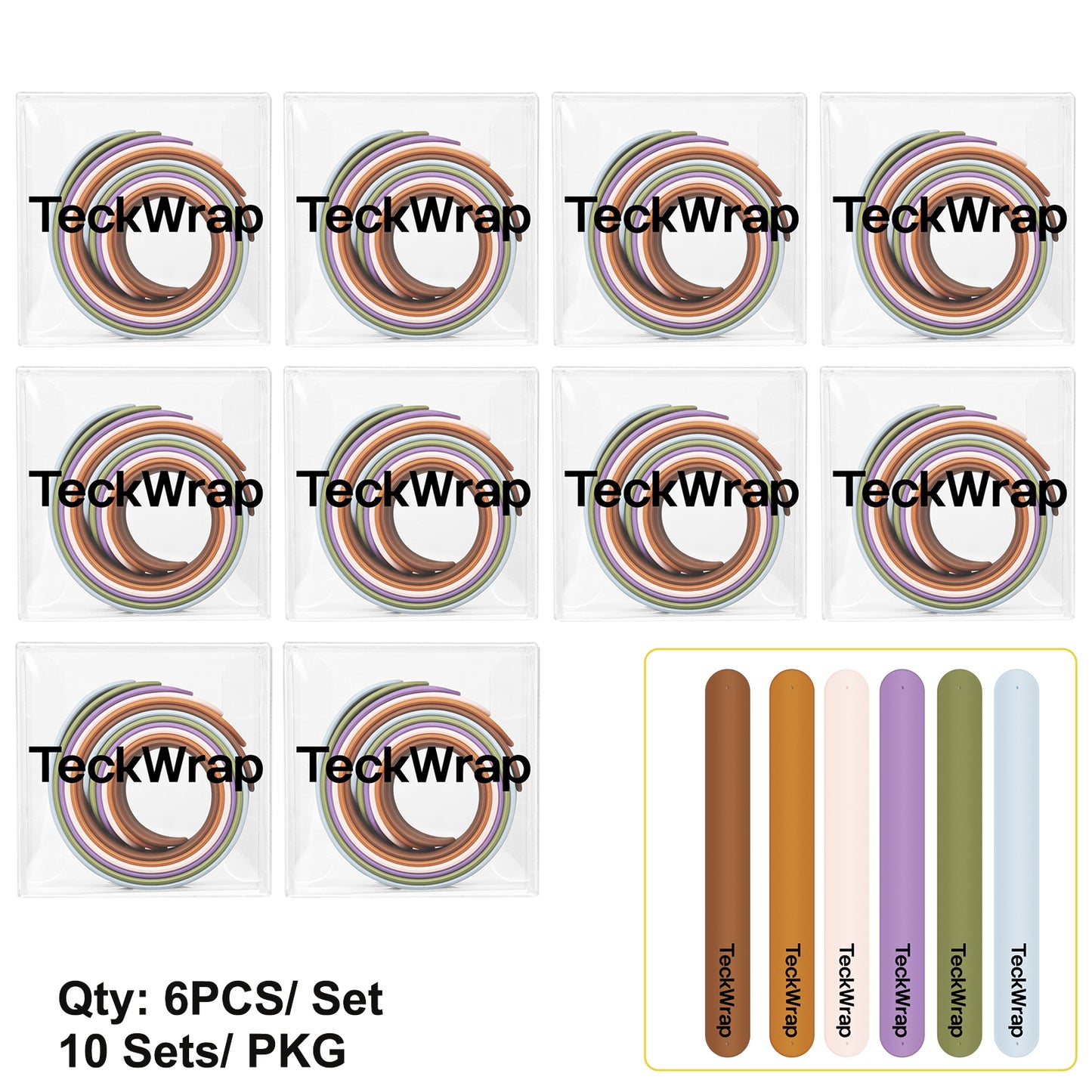 TeckWrap Silicone Slap Bracelets