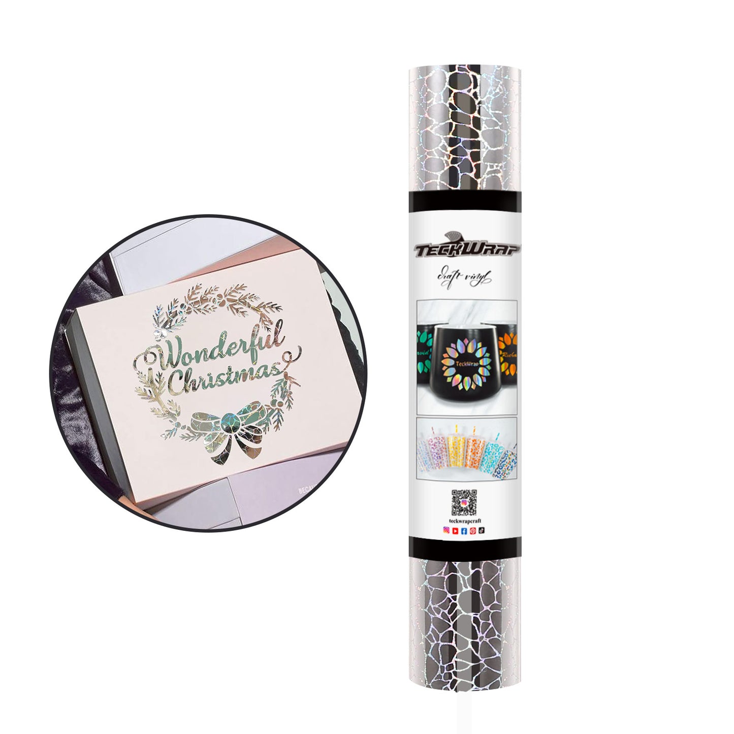 Holographic Cobblestone Adhesive Craft Vinyl