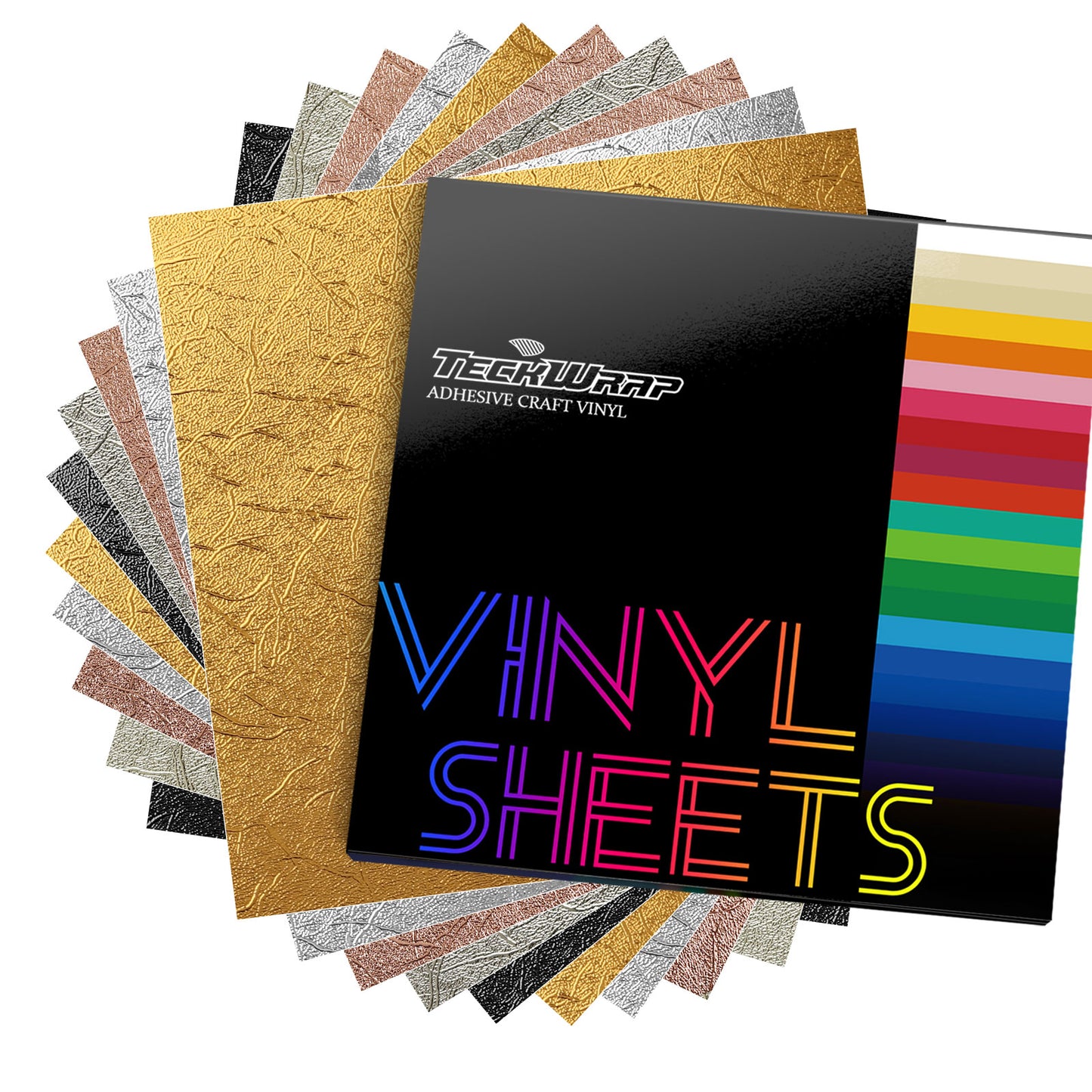 Textured Metallic Vinyl Sheets Pack( 10 PCS)