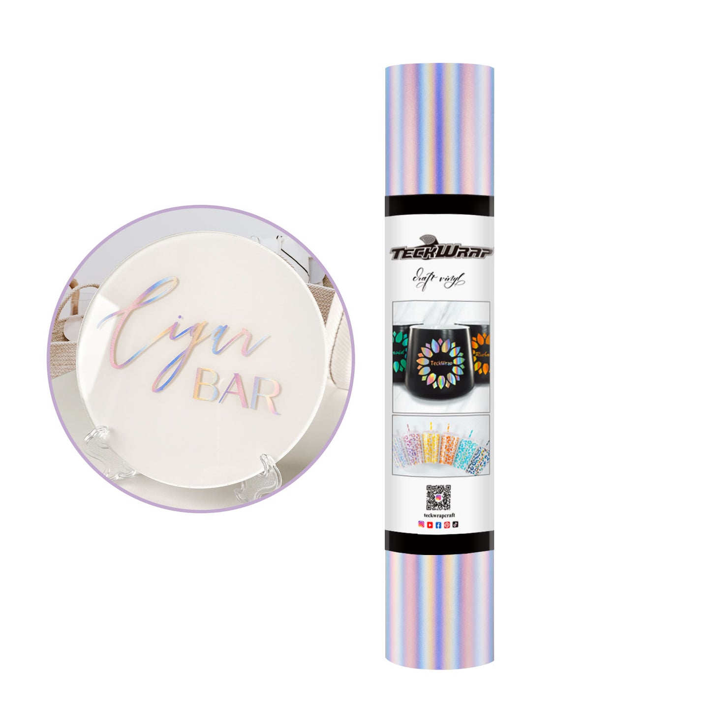 Holographic Glossy Rainbow Craft Vinyl