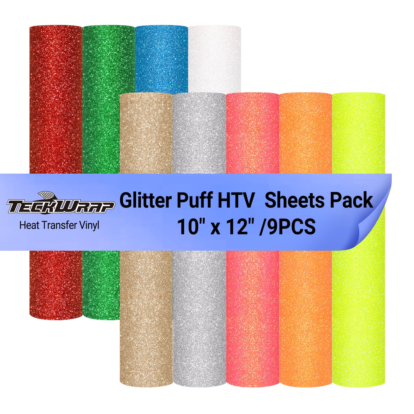 Glitter Puff HTV Sheets Pack (9PCS)