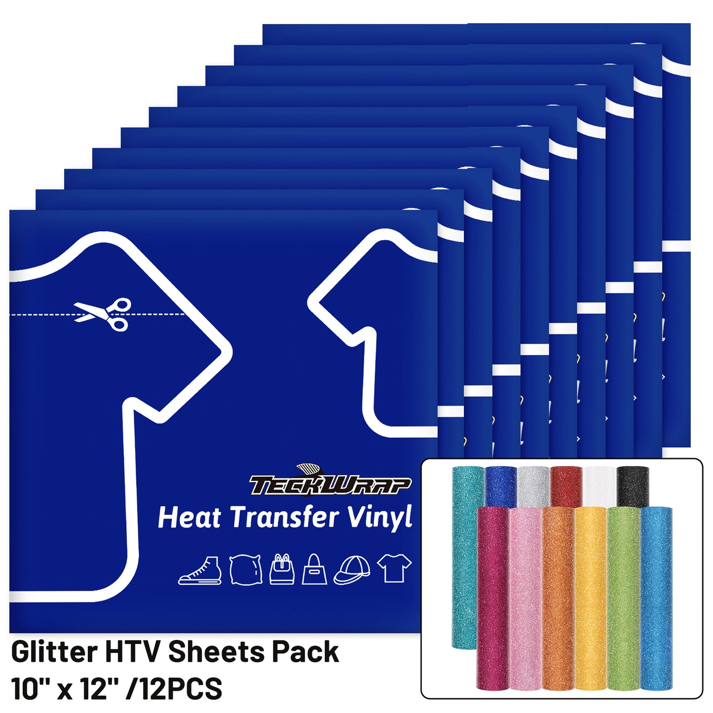 Glitter HTV Sheets Pack