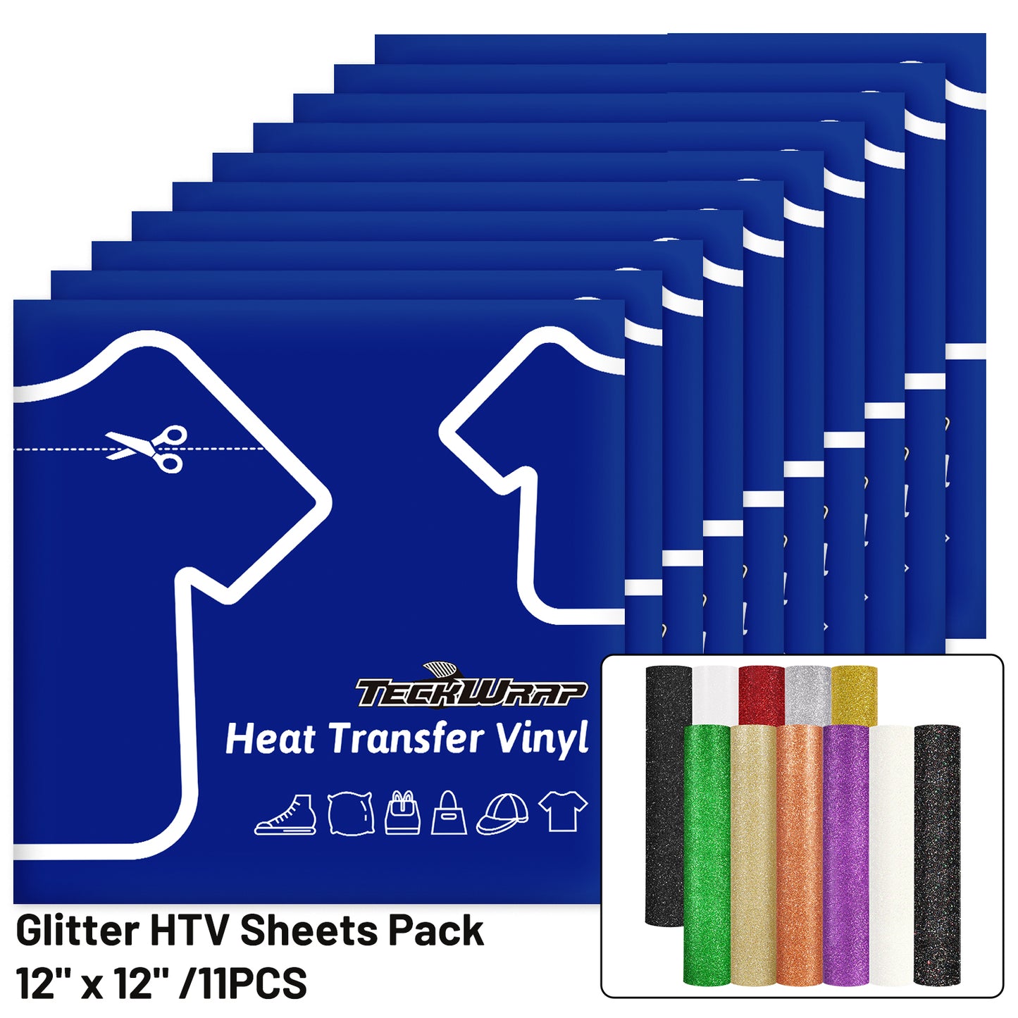 Glitter HTV Sheets Pack