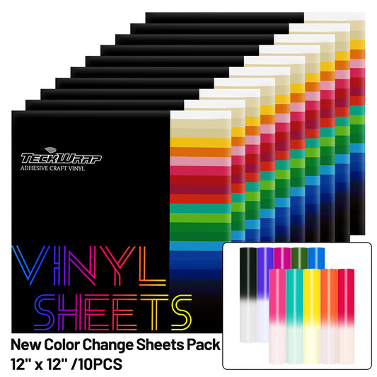 NEW Cold Color Changing Vinyl Sheets Pack (10 PCS)