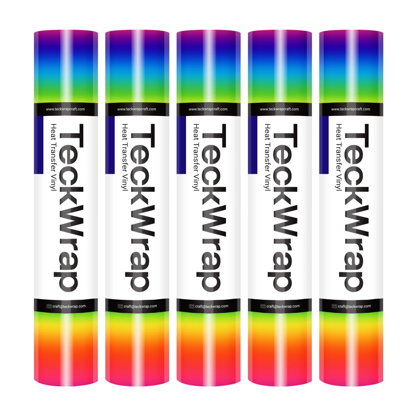 PU Rainbow Stripes Heat Transfer Vinyl Roll