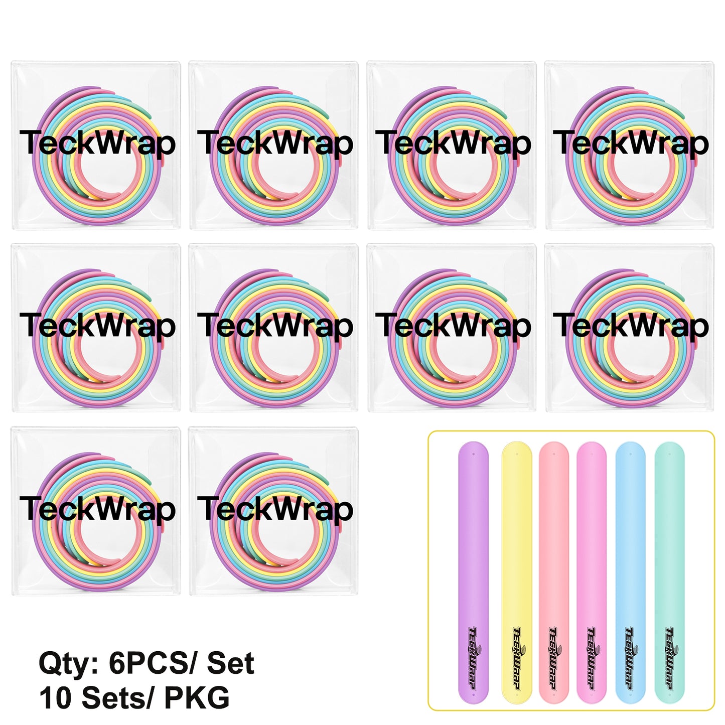 TeckWrap Silicone Slap Bracelets