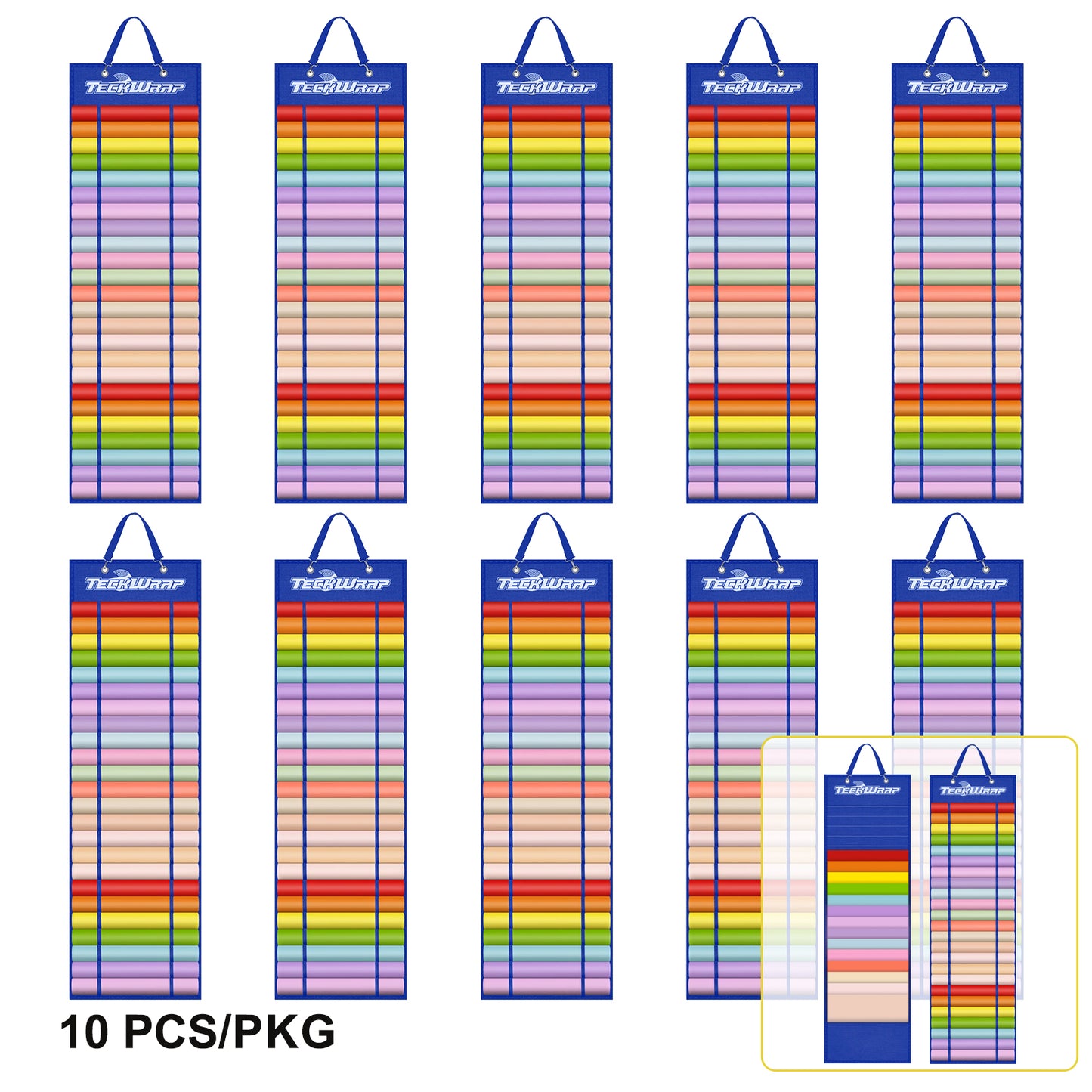 TeckWrapCraft Vinyl Roll Storage with 24 Compartments