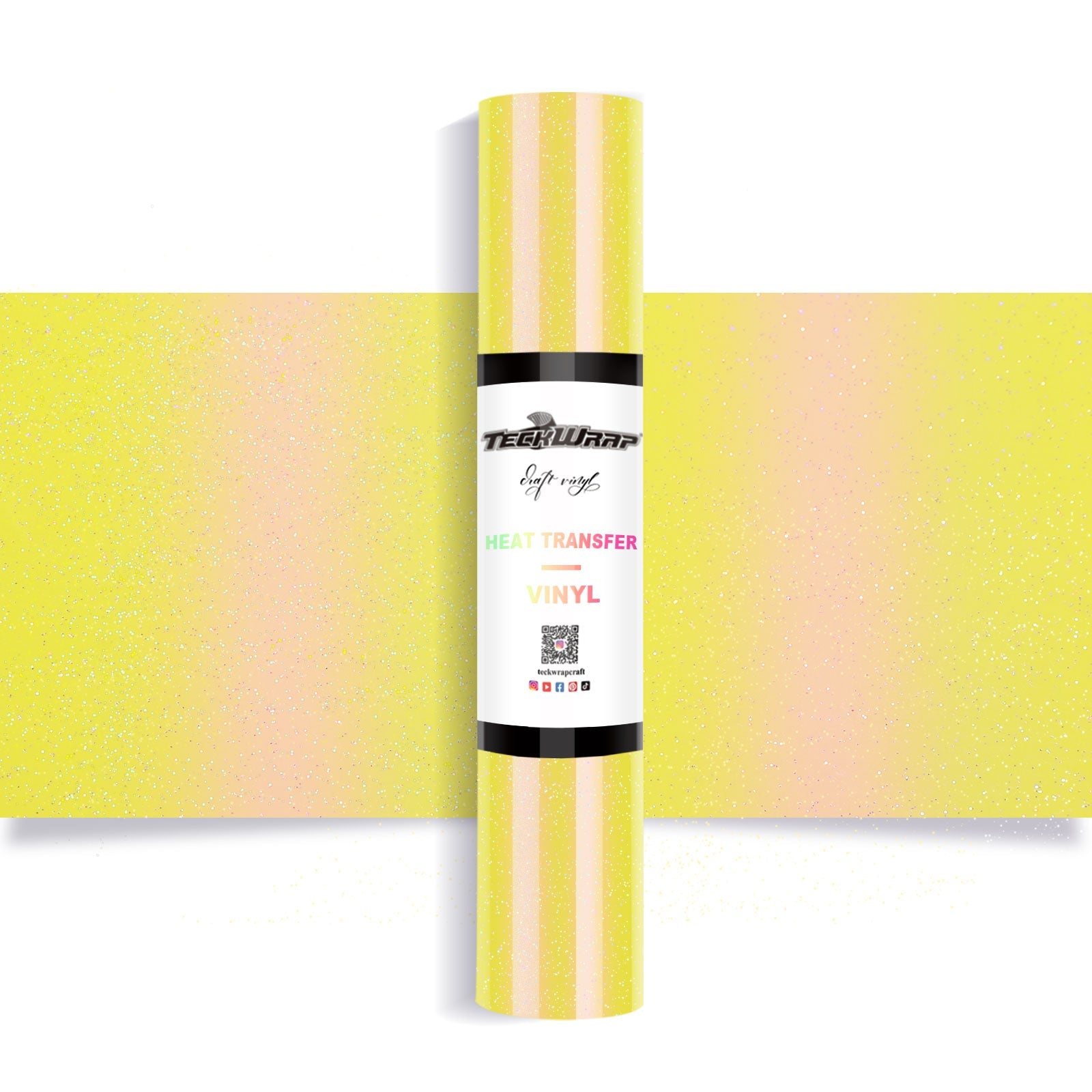 Chameleon Shimmer Heat Transfer Vinyl 5ft Roll - US to US / Olive Yellow - TeckwrapCraft