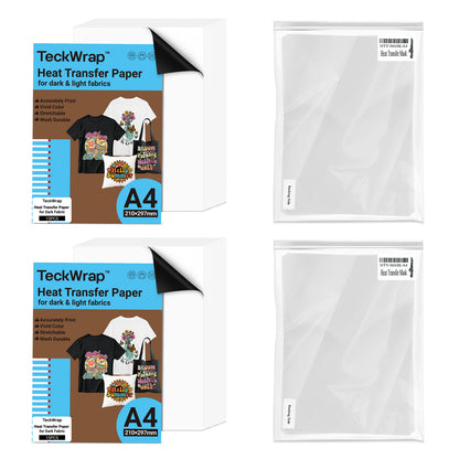 Inkjet Heat Transfer Paper(2 Packs) & Mask(2 Packs) Bundle