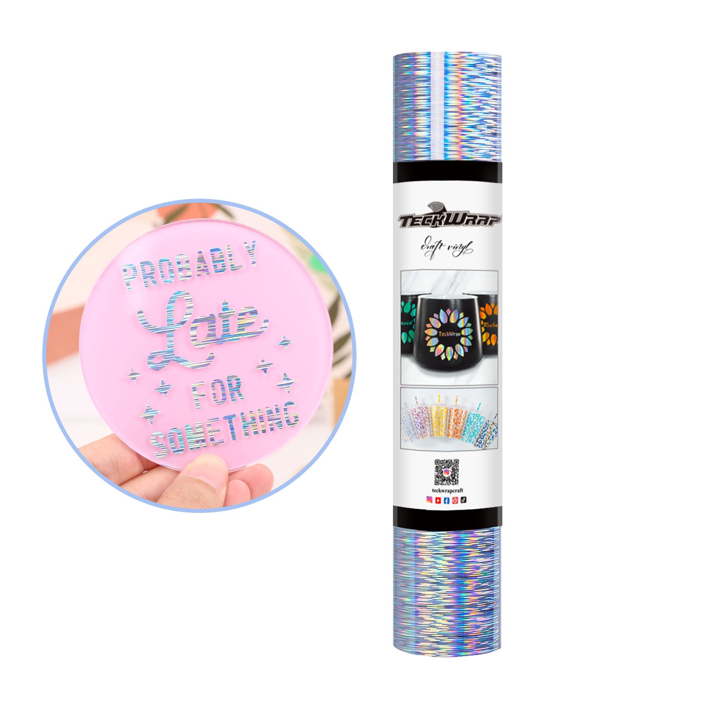 Holographic Starlight Adhesive Craft Vinyl