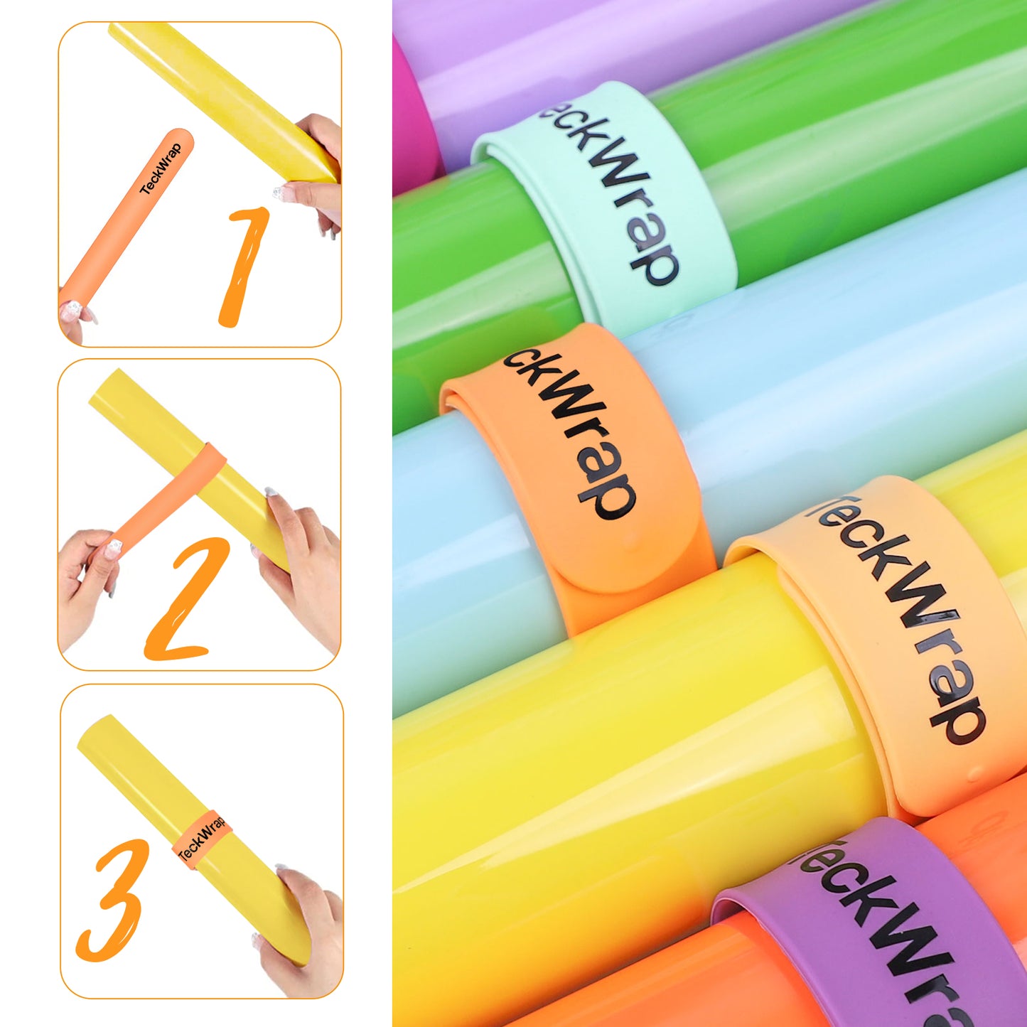 TeckWrap Silicone Slap Bracelets