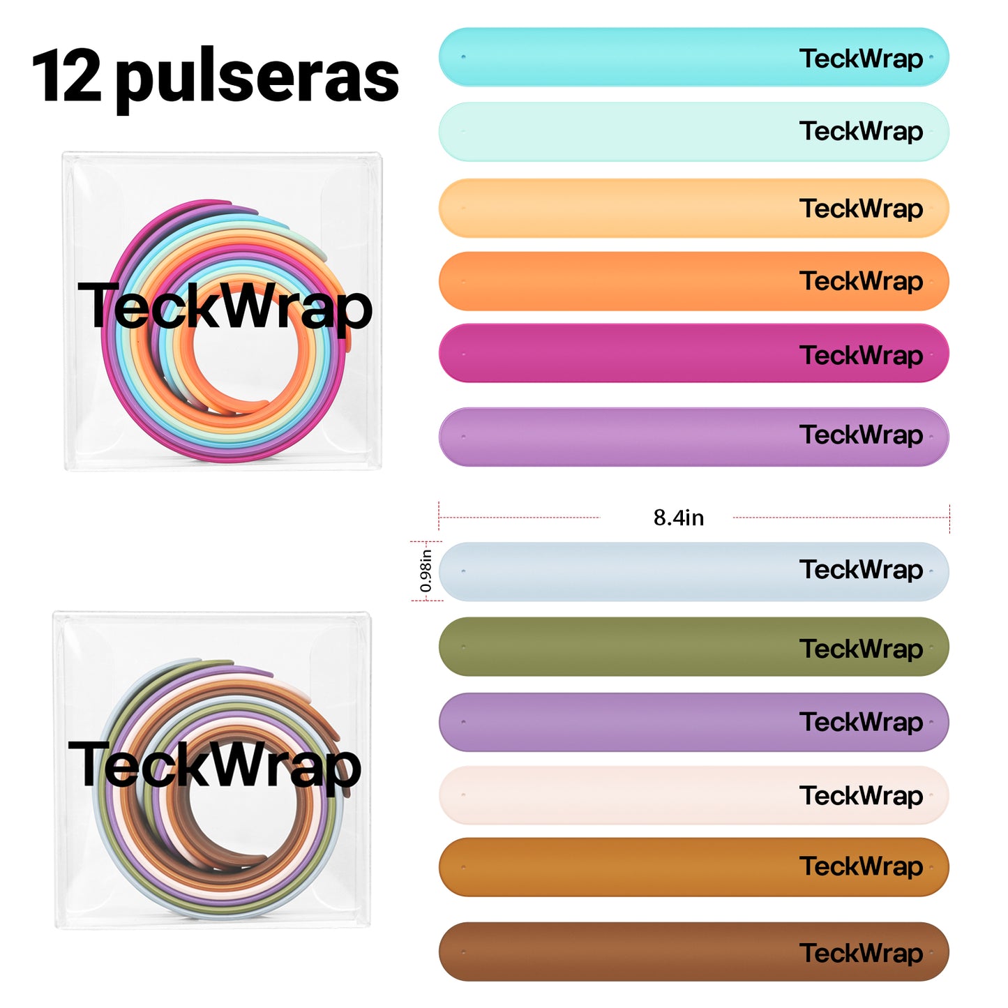 TeckWrap Silicone Slap Bracelets