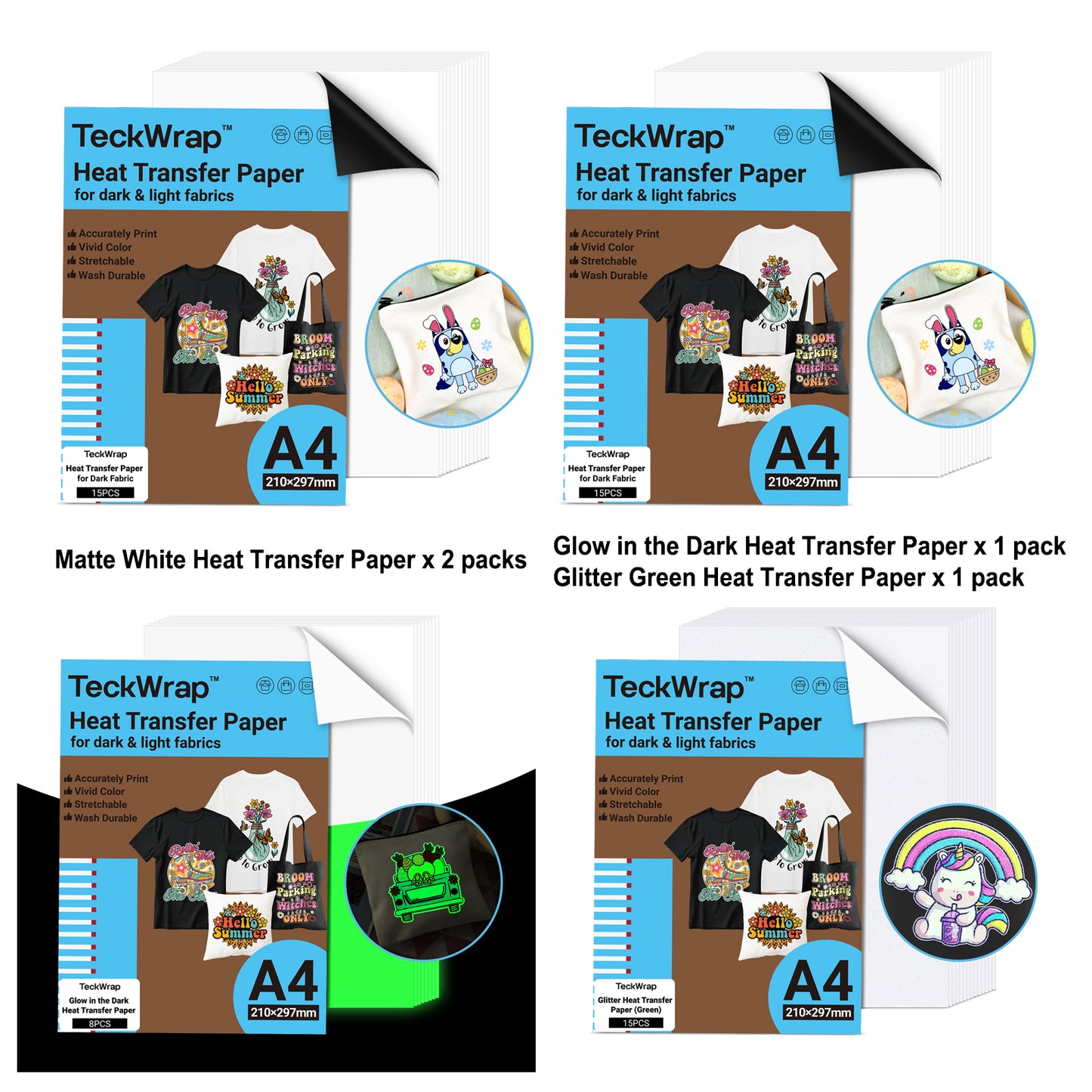 Inkjet Heat Transfer Paper(2 Packs) & Mask(2 Packs) Bundle