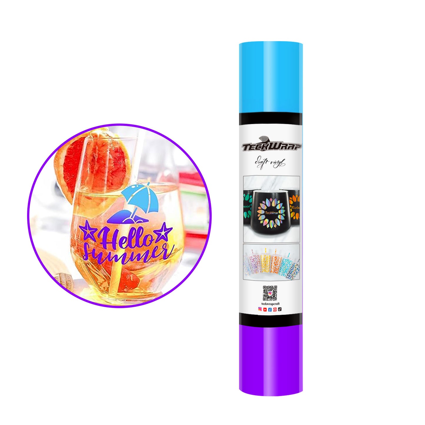 Neon Cold Color Changing Adhesive Craft Vinyl