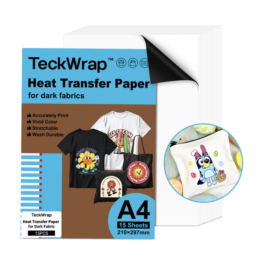 Inkjet Heat Transfer Paper for Dark and Light Fabrics(15 PCS/ Set)