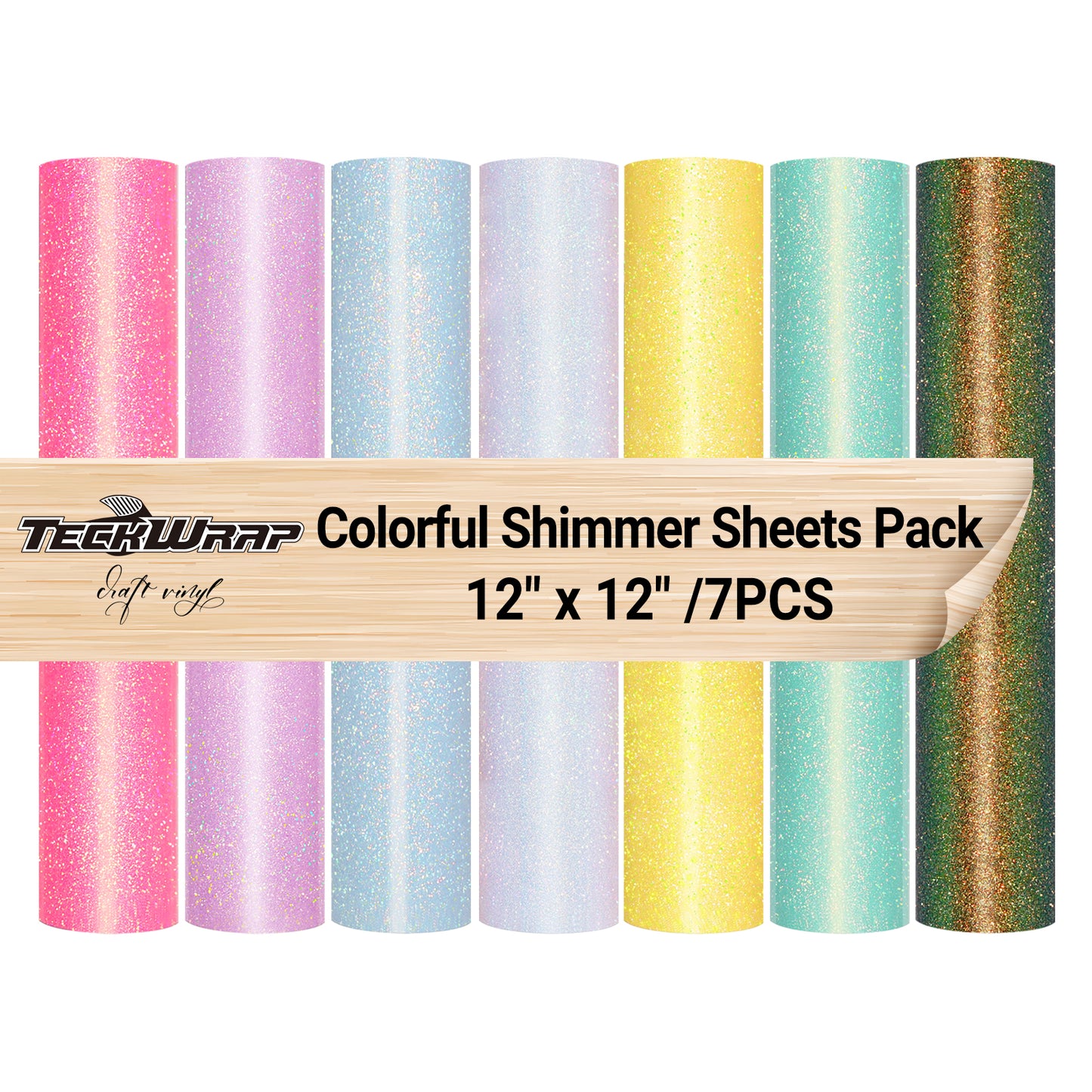 Paquete de sábanas coloridas y brillantes (7 piezas)