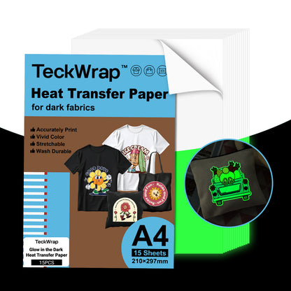 Inkjet Heat Transfer Paper for Dark and Light Fabrics(15 PCS/ Set)