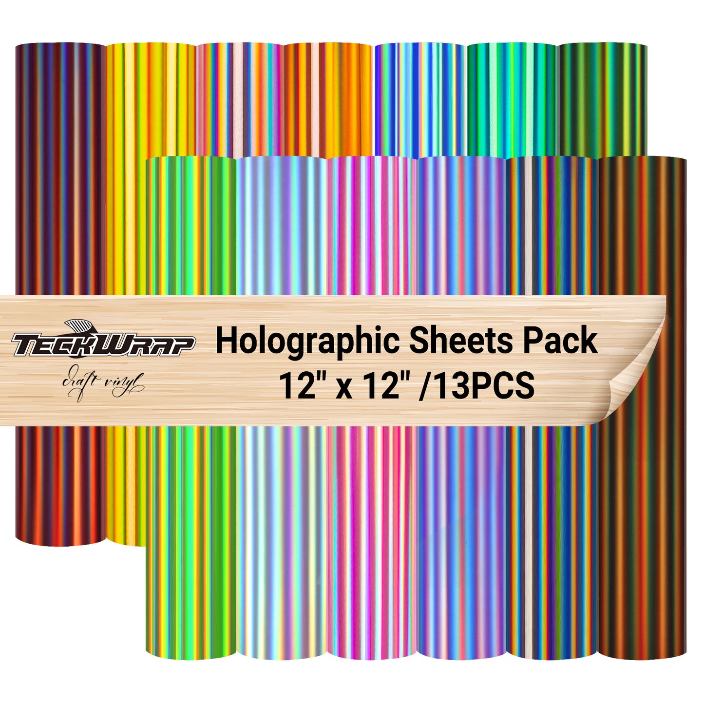 Bubble Free Holographic Sheets Pack(13 pcs)