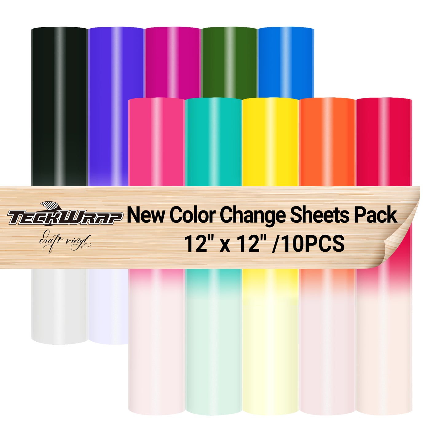 NEW Cold Color Changing Vinyl Sheets Pack( 10 PCS)