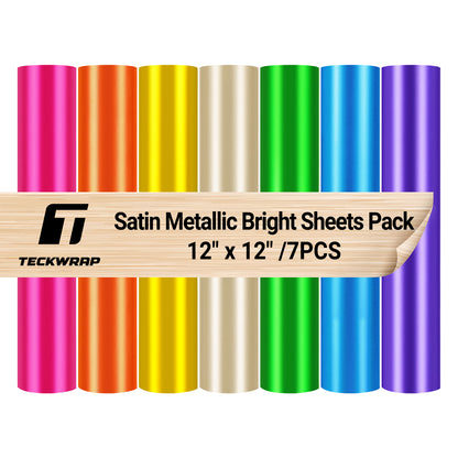Satin Chrome Vinyl Sheets Pack (7 PCS)