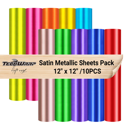 Satin Chrome Vinyl Sheets Pack (10 PCS)