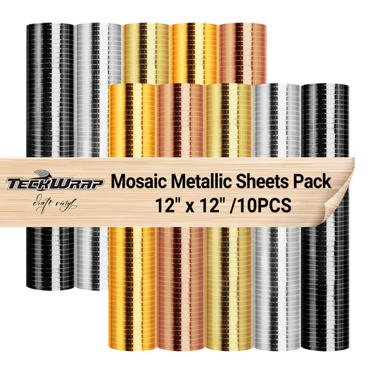 Mosaic Metallic Vinyl Sheets Pack ( 10 PCS )
