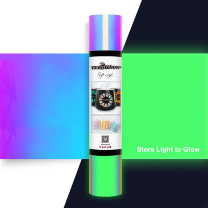 Opal Glow in the Dark Vinyl - Worldwide / Opal White / 5ft - TeckwrapCraft