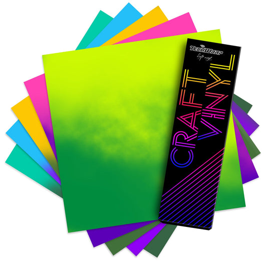 Neon Cold Color Changing Vinyl Sheets Pack - US to US / Neon Color Changing Sheets Pack - TeckwrapCraft