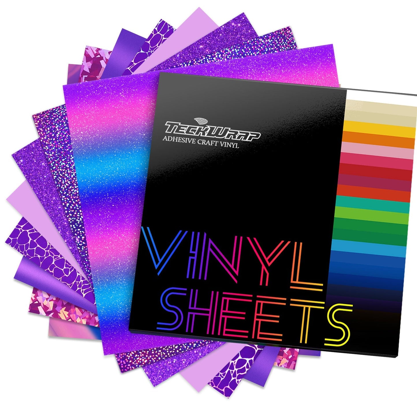 Assorted Color Tone Vinyl Sheets Packs - US to US / Purple Tone - TeckwrapCraft