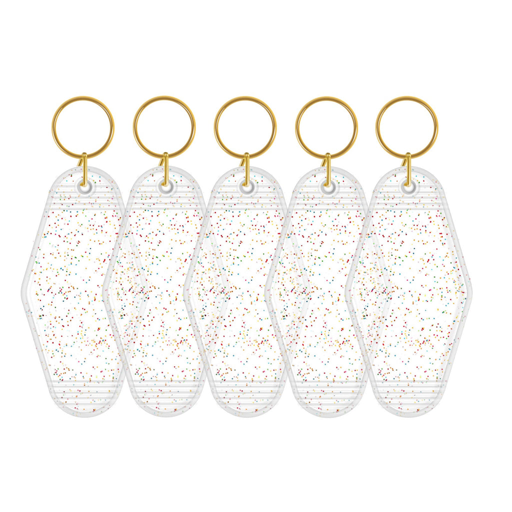Motel Keychains Blanks - US to US / Glitter - TeckwrapCraft