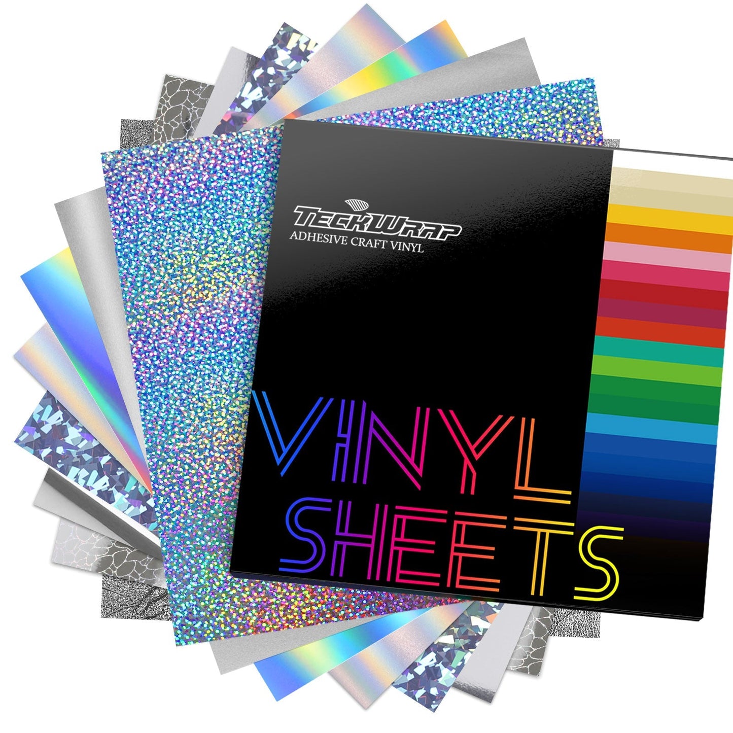 Assorted Color Tone Vinyl Sheets Packs - US to US / Silver Tone - TeckwrapCraft