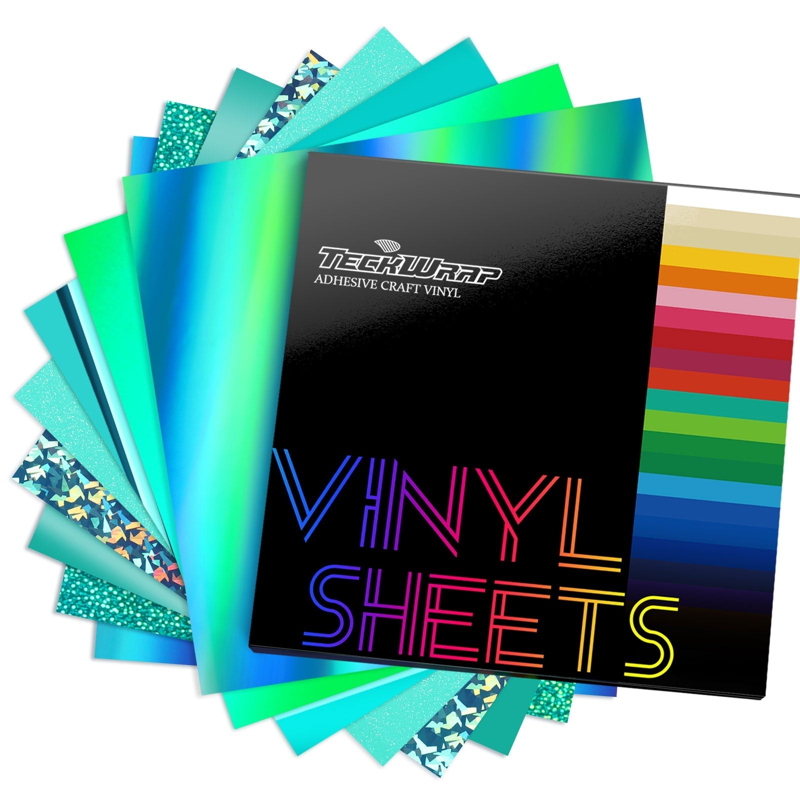 Assorted Color Tone Vinyl Sheets Packs - US to US / Green Tone - TeckwrapCraft