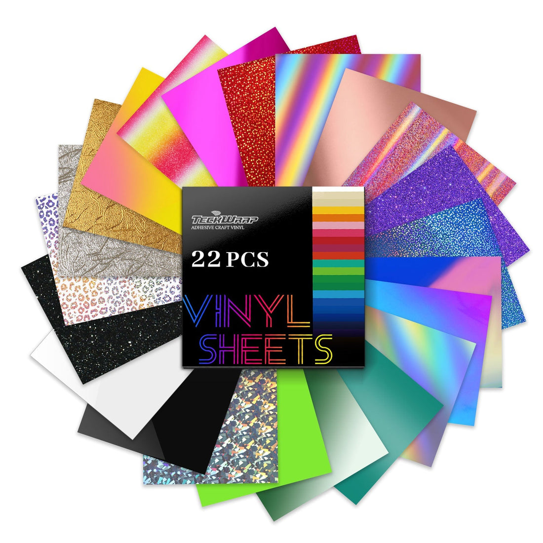 Beginner Craft Vinyl Sheets Pack( 22 PCS) GlobalTeckwrapcraft